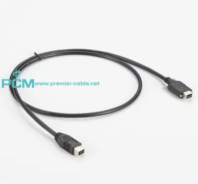 Câble Firewire 800 9 broches IEEE 1394 avec vis à oreilles