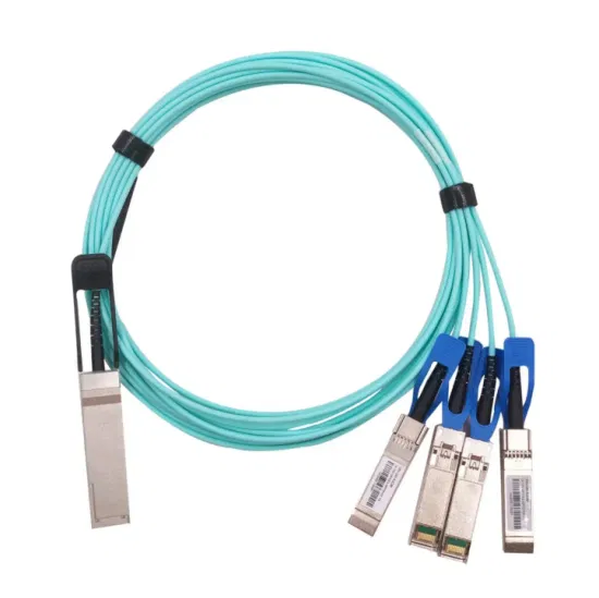 Personnalisé 10g 25g 40g 100g Aoc 1m 3m 5m 7m câble à fibres optiques actif 100g Qsf28 à 4SFP28 compatible